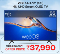 VISE by Vijay Sales 140 cm (55 inches) 4K Ultra HD Smart QLED TV