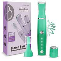 HOMEBASIC 3-in-1 Women's Facial Hair Trimmer – Cordless, Waterproof, Rechargeable (Green) At Just Rs.929