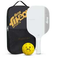 FitBox Sports PicklePWR Pickleball Paddles Set – High-Performance Premium Boarded Composite Surface with Cushion Grip | Ideal for All Skill Levels | Includes Protective Cover & 3 Balls