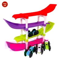 Toyshine Racer Ramp Toy With 4 Cars, 4 Ramps And Race Track For 1, 2, 3 Toddlers, Boys & Girls Educational Vehicle With Figures