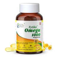 FYTIKA Omega 3 Fish Oil 1000mg 60 Capsules for Heart, Eye, Skin, Brain, Joint & Muscle Support | Omega 3 1000mg Fatty Acid Capsule enriched with EPA 360mg+DHA 240mg & Omega Fatty Acids 400mg