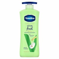 Vaseline Aloe Fresh Body Lotion,24 HR Long Lasting Moisturisation with Aloe Vera extract and Menthol, 600ml