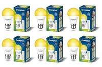 Crompton Dyna Ray 9W Round B22 LED Warm White Pack of 6