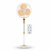 Havells 400mm BLDC Pedestal Fan -  White & Yellow