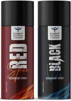 BOMBAY SHAVING COMPANY Red Spice & Black Vibe 150ml x 2 Combo Deodorant Spray  -  For Men (300 ml, Pack of 2)