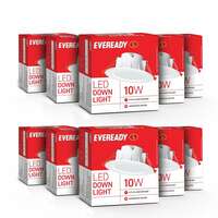 Eveready 10W LED Downlight, Round Shape, Cool Day White pack of 10