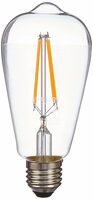 Philips 4-watt E27 ST64 LED Glass Amber Filament Bulb | Decorative LED Bulb for Home Decoration | Orange, Pack of 4