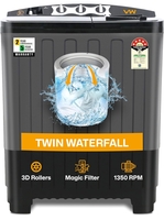 VW 7.5 kg 5 Star Aqua Spin Semi Automatic Top Load Washing Machine AquaSpin0075P (Black)