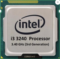Processsor Ultra Core i3 3240 3rd generation For H61 Motherboard (refurbished) 3.4 GHz LGA 1155 2 Core Processor Designed for Desktop 