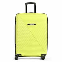 Emblem Luggage Hard Cabin Trolley Small 55cm Trolley Bag for Travel, Lock System 360 Degree 8 Wheels (Lemon)