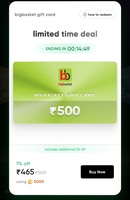 Bigbasket Gift Card / Voucher at 7% Discount on Cred 