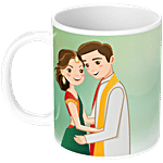 Bhaiya Bhabhi Quotes Printed Coffee Mug For Rakhi For Brother Bhabhi Microwave Safe Ceramic Tea Coffee Mug
