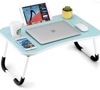 Flipkart Perfect Homes Studio Wood Portable Laptop Table  (Finish Color - Blue, Pre Assembled [348+21 coins]