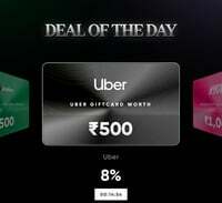 Cred Uber Gift Card at 8% discount 
