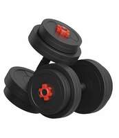 10KGS GYM INSANE Dumbbell Set, Adjustable Dumbbell Set With 1 Pair of Adjustable Red Dumbbell Rods with PVC Dumbbell Plates, Home Gym Combo, Exercise & Fitness Sets 