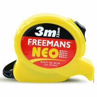 FREEMANS NEO 3m:13mm Steel Inchi Pocket Measuring Tape with Unbreakable ABS Case