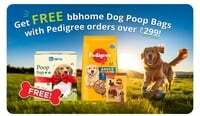 Free bbhome dog poop bags with Pedigree orders over 299 inr (location specific)
