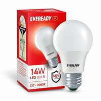 Eveready 14W LED Bulb, Warm White Light (3000K), E27 Base, Energy-Efficient, 4kV Surge Protection, Long-Lasting Durability, Pack of 1