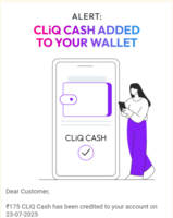 Tata Cliq : Credited ₹175 in Wallet for free (User Specific)