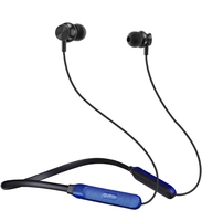  pTron Tangent Duo Bluetooth 5.2 Wireless in Ear Headphones, 13mm Driver, Deep Bass, HD Calls, Fast Charging Type-C Neckband, Dual Pairing, Voice Assistant & IPX4 Water Resistant (Black/Blue) 