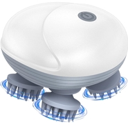 BREAK HEAD Electric Scalp Massager, Portable Rechargeable Head Scratcher with 4 Removable Massage Claws for Stress Relief, Hair Growth, Full Body Relaxation 