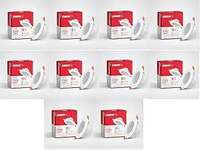 Everady 8W Downlight for Junction Box Round | 6500K Lumen |3 inch Cutout, 22mm Height | High Voltage Protection Upto 4KV | Pack of 10