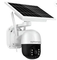 ephorus 4G solar PTZ sim camera 5 MP full HD waterproof colour night vision Camera 1 IP Camera Camera(White)