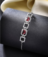 ZENEME American Diamond Rhodium-Plated Wraparound Bracelet