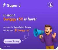 Asian Paints Survey Win 50Rs Swiggy Voucher