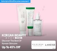 Korean Beauty Week - Upto 45% Off + Extra 10% Off for Prime Members [20th -26th July] 