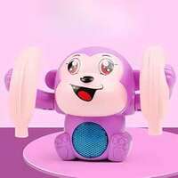 Storio Dancing Monkey Musical Toy for Kids | Spinning Tumble Doll with Lights, Music & Voice Sensor | Rolling Musical Toy with Sound Effects for Babies & Toddlers | Fun Gift for Boys & Girls

