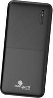 Kratos 10000 mAh 12 W Compact Pocket Size Power Bank  (Black, Lithium Polymer, Fast Charging for Mobile, Earbuds, Speaker, Trimmer, Tablet)