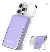 Ambrane 10000 mAh 22.5 W Wireless With MagSafe Power Bank (Purple)