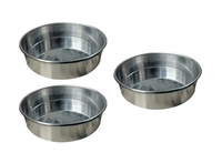 Star Ever White Stainless Steel White Round Baking Moulds (Pack of 3, Silver)(location specific)