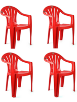Cello Capri Arm Chair (Red, Set of 4) Rs. 2699 - Amazon