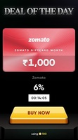 Zomato Gift Card Voucher at 6% Discount on Cred 