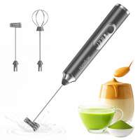 HOMEBASIC USB Milk Frother, 3-Speed Handheld Foam Maker (Grey)  At Just Rs.499