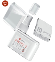 Portronics Swipe 3 Screen & Camera Cleaning Chemical Free Liquid Solution, 250GSM Micro Fibre Cloth, Cleaning Spray for Laptop, TV Screen, Mobile Phone Screen, Camera Lenses, Tablet, Monitor (White)