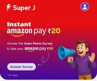 Instant Amazon Pay 20Rs on answering Asian Paint Cool Roof Study Survey on SuperJ