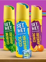 SET WET Cool, Charm and Swag Avatar Deodorant Spray 3x150ml