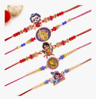 Unisex-Adult Bhavika Enterprises Rakhi For Brother Rakhi Set Rakhi Bracelet For Brother Designer Rakhi Rudraksha Rakhi Raksha Bandhan Rakhi For Bhaiya Bhabhi Rakhi Multi Designed, (Design-1)
