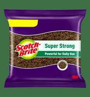 Scotch Brite Nylon Super Strong Scrub Pad (10.3×2.4×12.3cm, Brown)