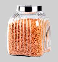Agaro Glass Elegant Jar with Steel Lid (3500ml, Transparent) 