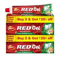 Dabur Red Gel Ayurvedic Toothpaste - 600g (150g x 4)