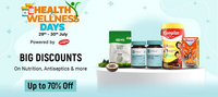 Health & Wellness Days - Upto 70% off on Nutrition, Antiseptics & More [29th - 30th July] [App / MSite]