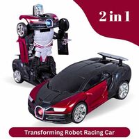 Fablue transforming robot racing car toy for kids multicolour 