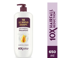 BAJAJ almond drops anti hairfall shampoo 10x hairfall reduction 650ml (flipkart kilos)