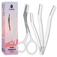 HOMEBASIC Face Razor & Eyebrow Trimmer Kit – Reusable, Painless Hair Remover, Pack of 4 At Just Rs.189