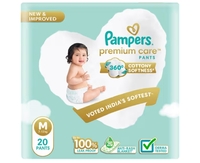 Pampers Pant Diaper (M, 7-12 Kg, 16 Pieces, Anti Rash Blanket, 100% Leak Proof)