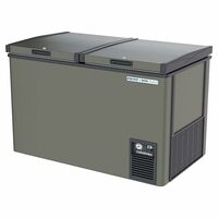 Voltas CVF320DD P/CVF320DA4-P-PL Double Door Deep Freezer cum chiller, 320 Liters, Convertible, GREY LATEST